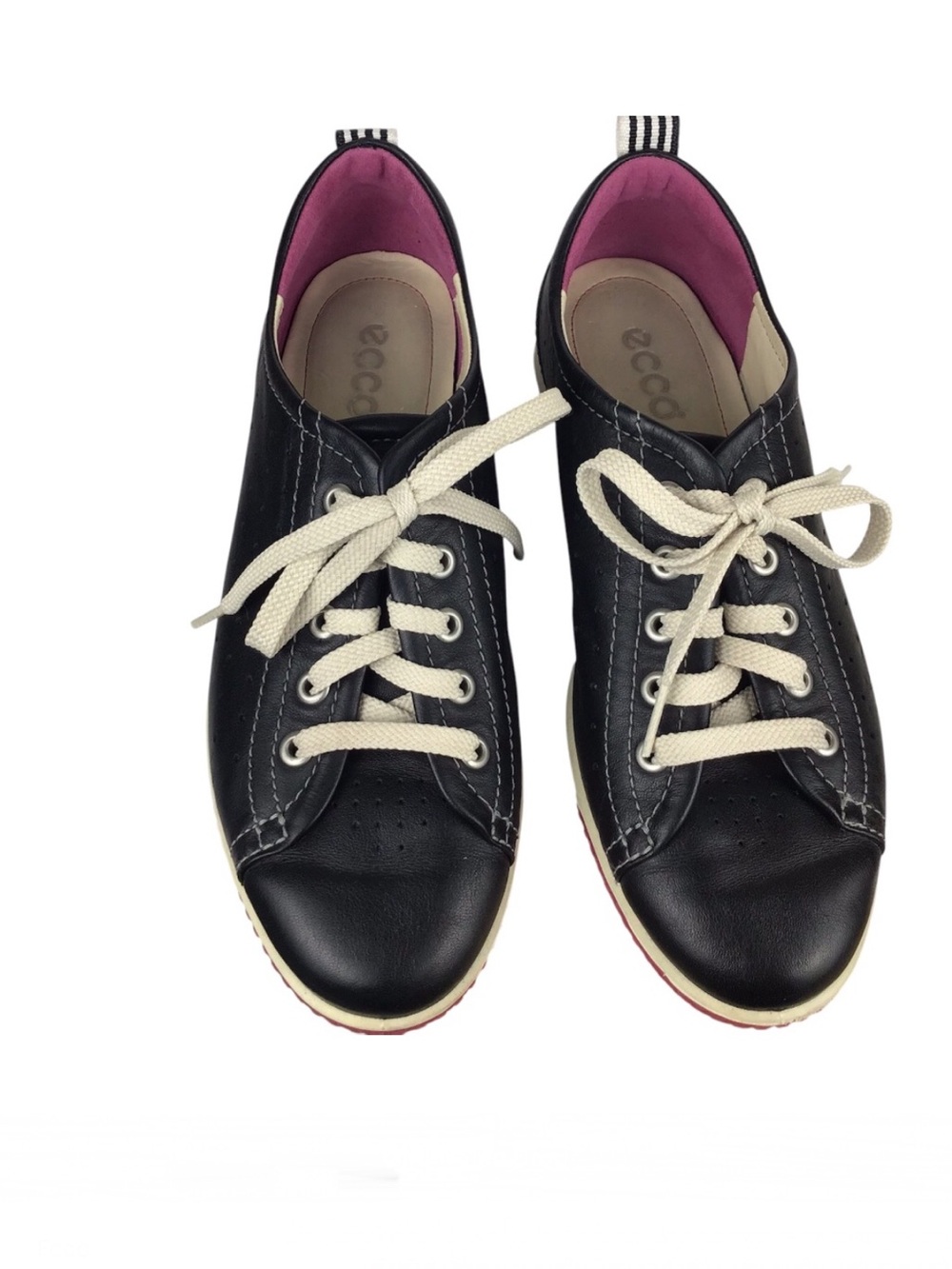 Ecco Black Leather Lace Up Shoes